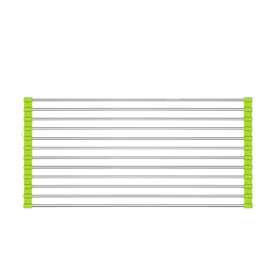 Roll-Up Dish Drying Rack for Kitchen Sink - Stainless Steel & Silicone - Happy Price - Image 1
