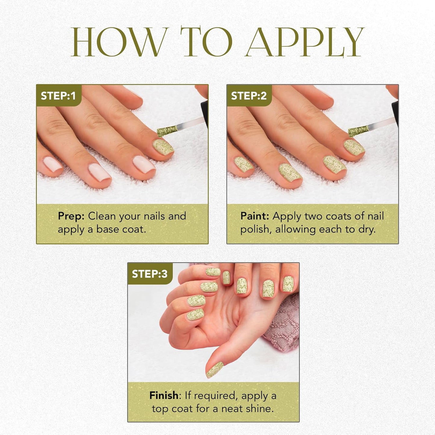 HappyPrice Glitter Nail Paint - Sunshine Gold Sparkle, 10 ML - Happy Price - Image 5