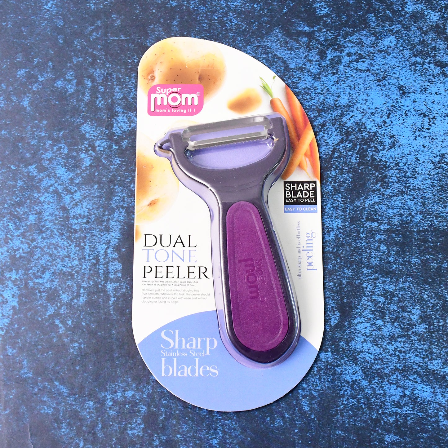 Dual Tone Ergonomic Peeler with Sharp Stainless Steel Blade (1 Pc) - Happy Price - Image 3