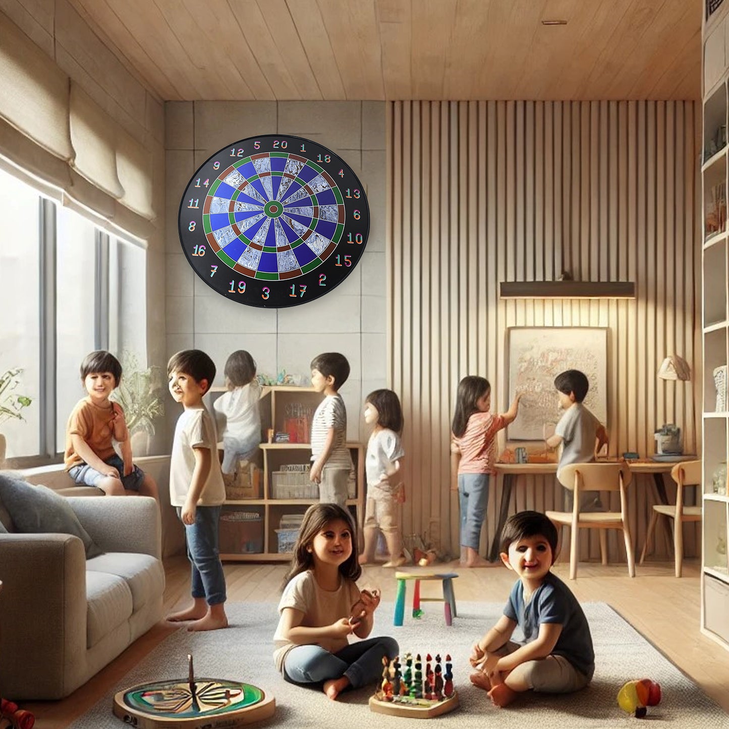 Magnetic Dart Board Game Set With 6 Safe Darts For Kids  Adults - Happy Price - Image 6