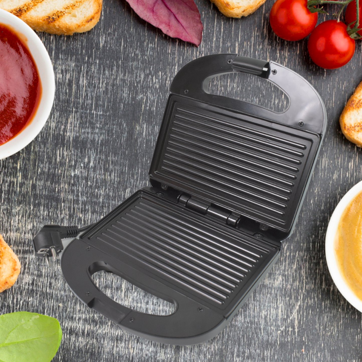 Sandwich Maker Makes Sandwich Non-stick Plates Easy To Use With Indicator Lights - Happy Price - Image 4