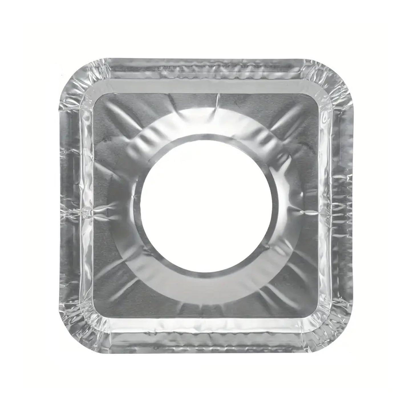 10 Pc Aluminum Gas Stove Burner Covers - 23x23 cm Reusable Foil Liners - Happy Price - Image 5