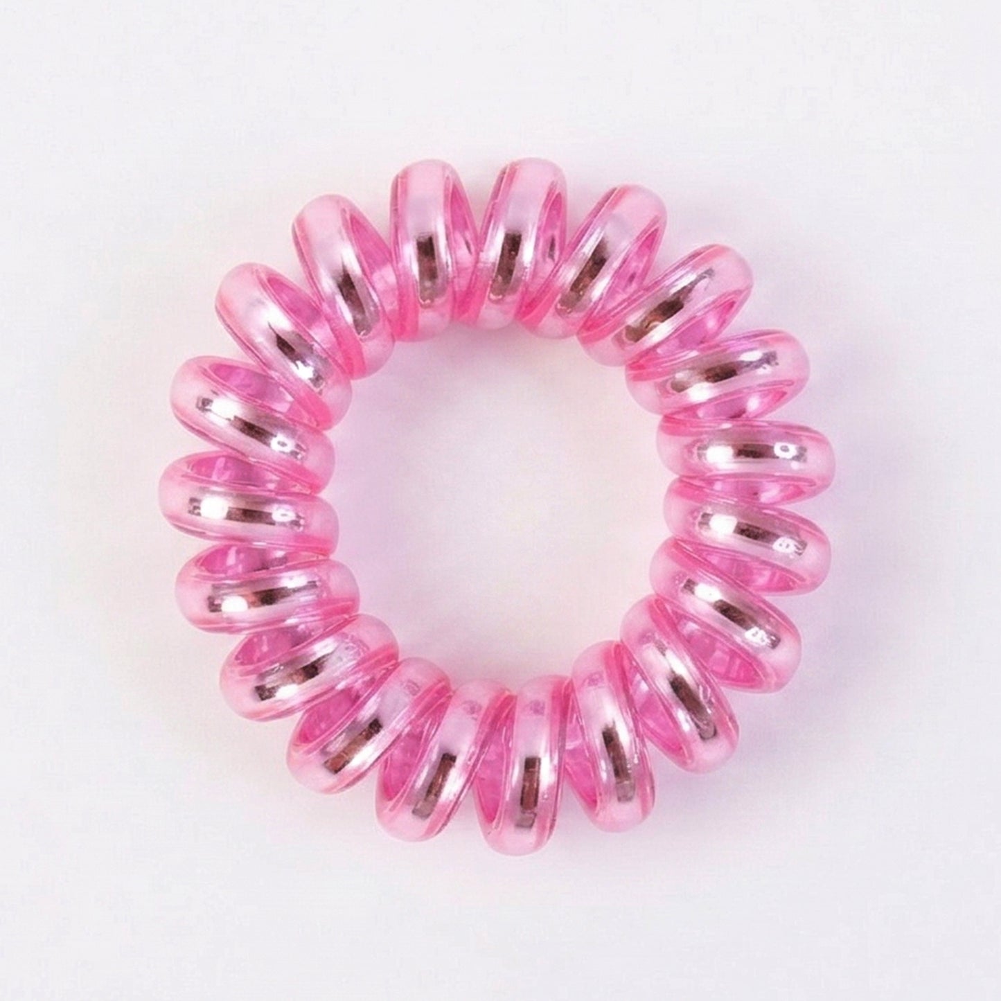 Soft Stretchable Telephone Wire Style Hair Bands Set (1 Pc Mix Color)