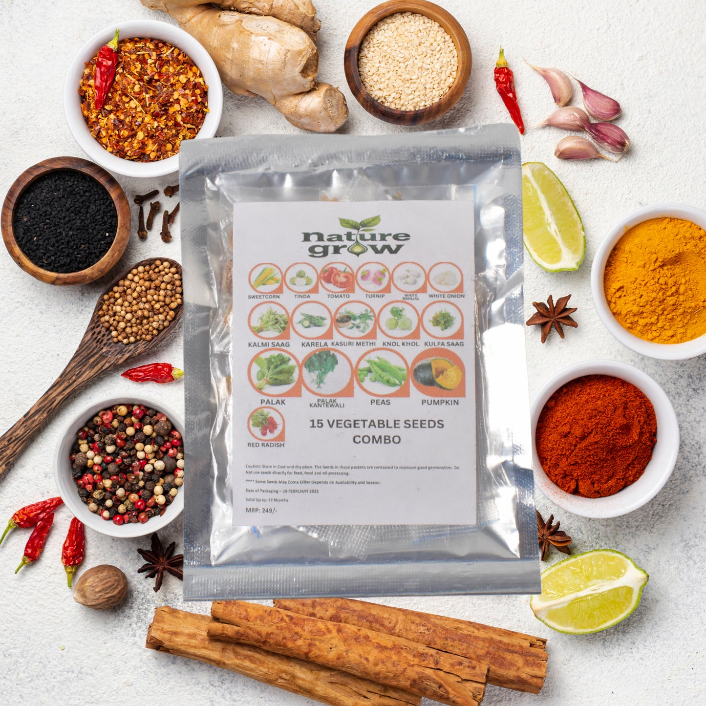 15 Varieties Of Vegetable Seeds Combo (1 Pkt.  15 Varieties) - Happy Price - Image 2