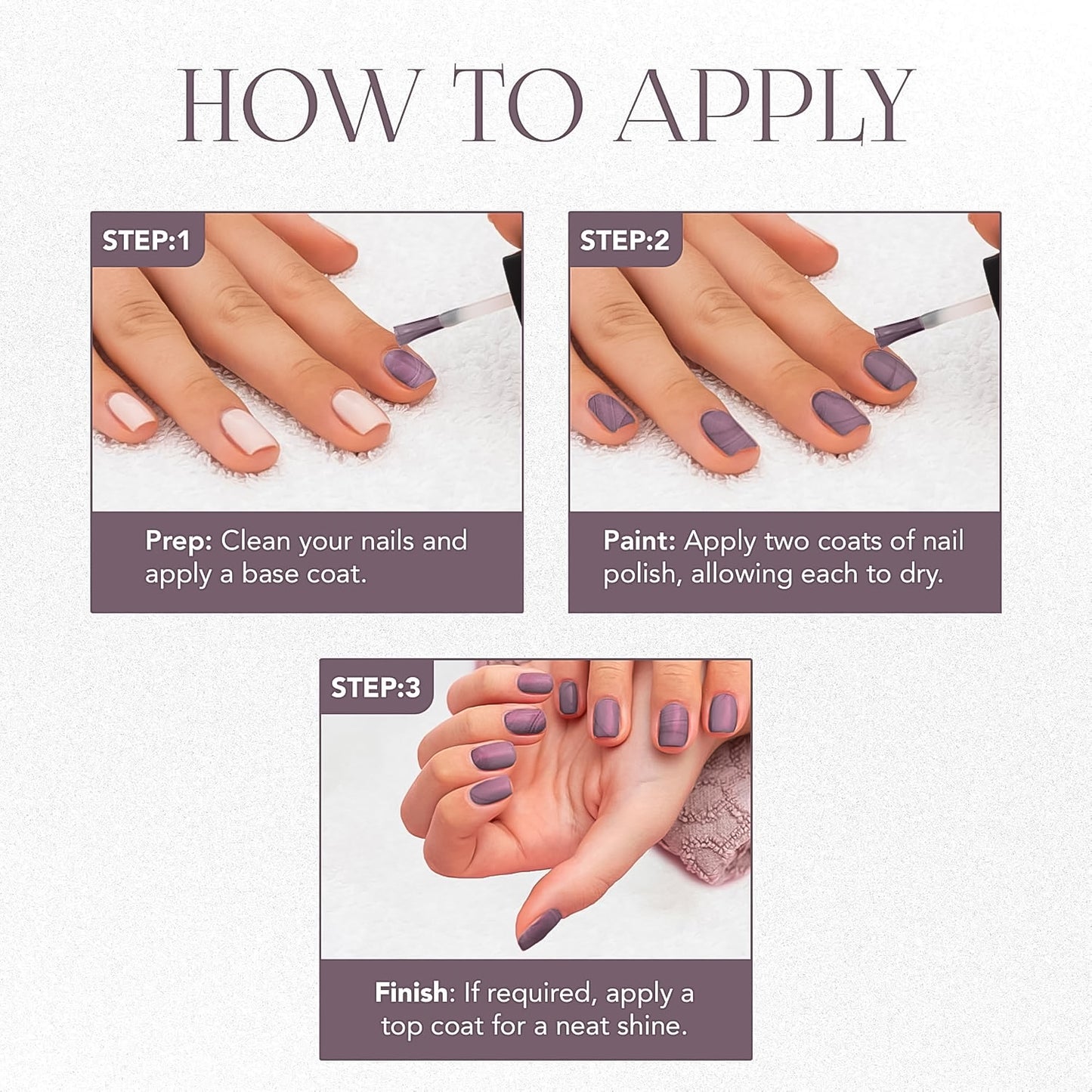 Happyprice Premium Opal Purple Metallic Nail Polish - 10 ML - Happy Price - Image 2