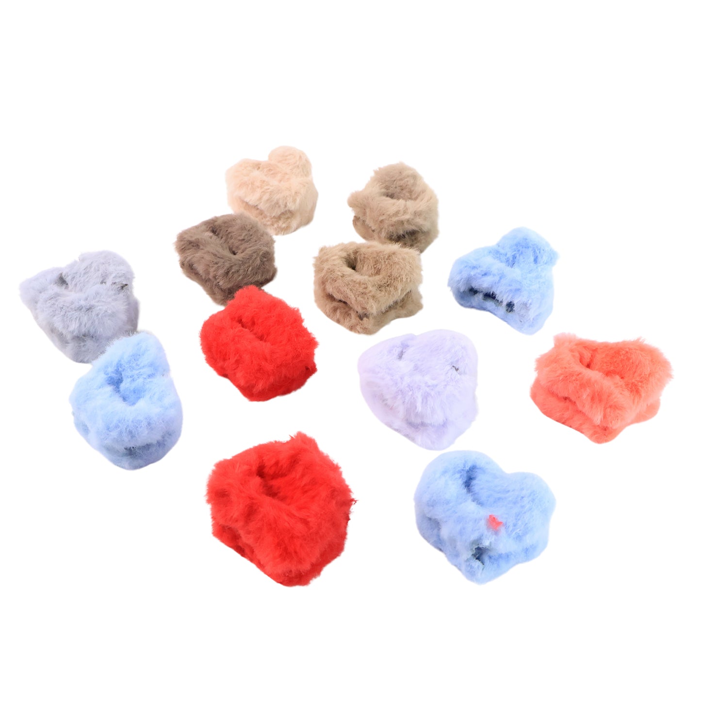 12 Pcs Set Small Fluffy Hair Claw Clips for Women & Girls - Happy Price - Image 5