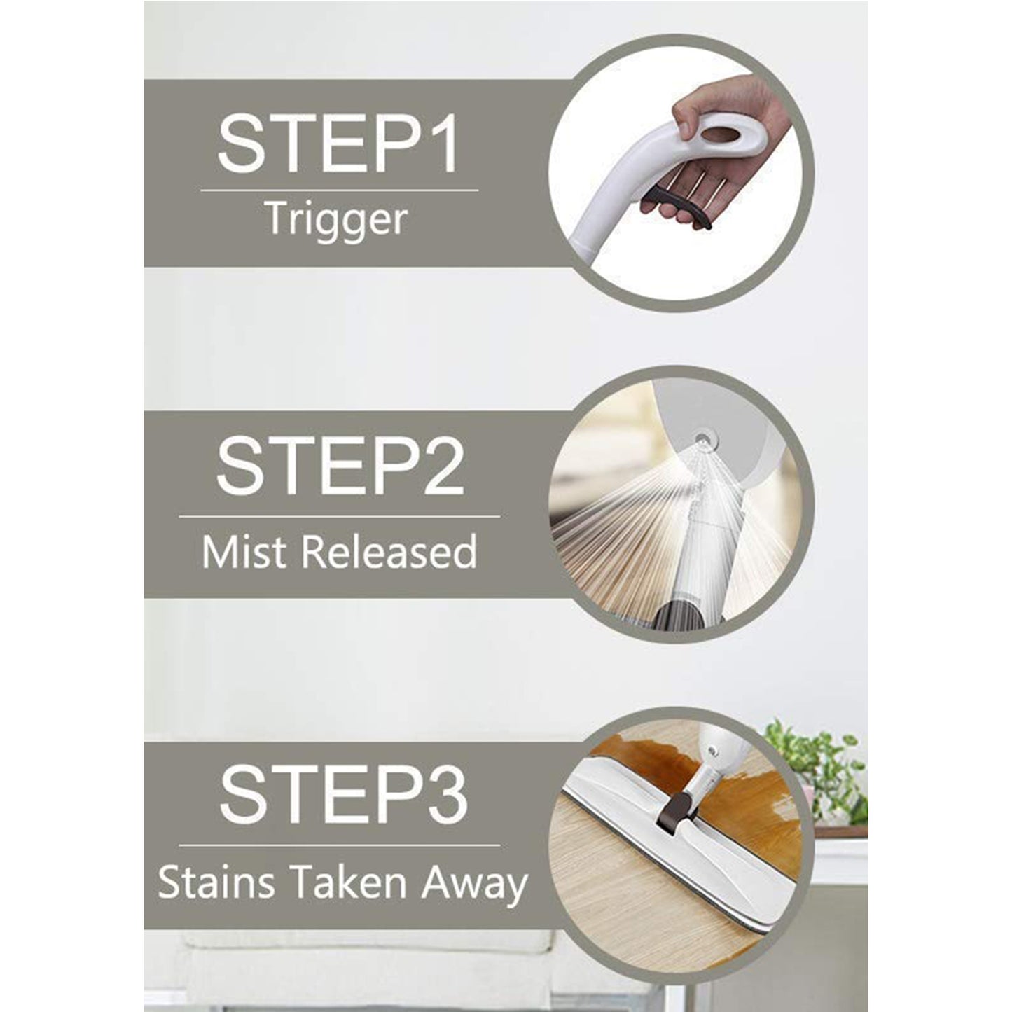 Floor Cleaning Spray Mop With Removable Washable Cleaning Pad - Happy Price - Image 5