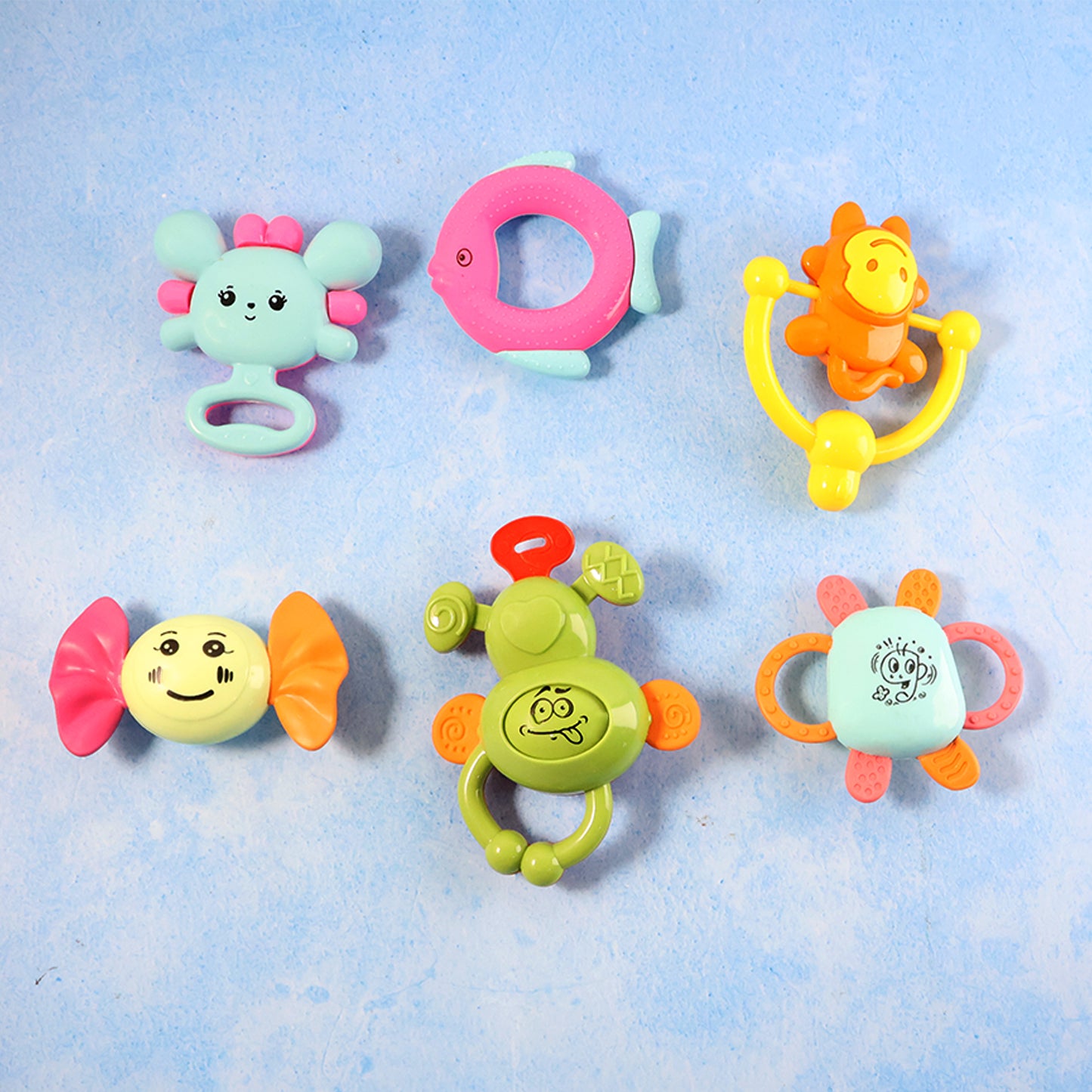6-in-1 Baby Rattle Toy Set for Sensory Play & Early Learning - Happy Price - Image 6