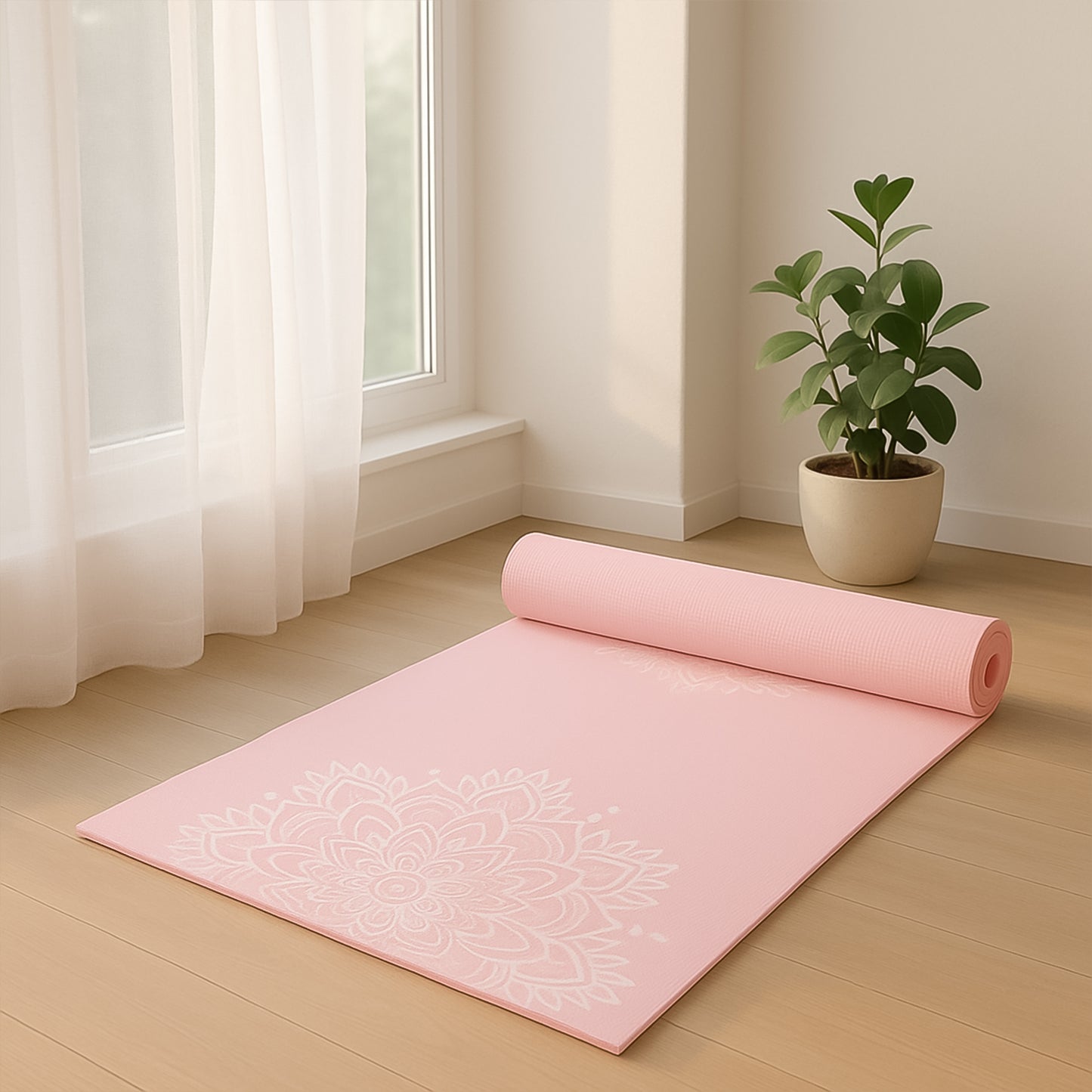 Premium Non-Slip Printed Yoga Mat for Home & Studio Workouts - Mix Color, 1 Pc - Happy Price - Image 3