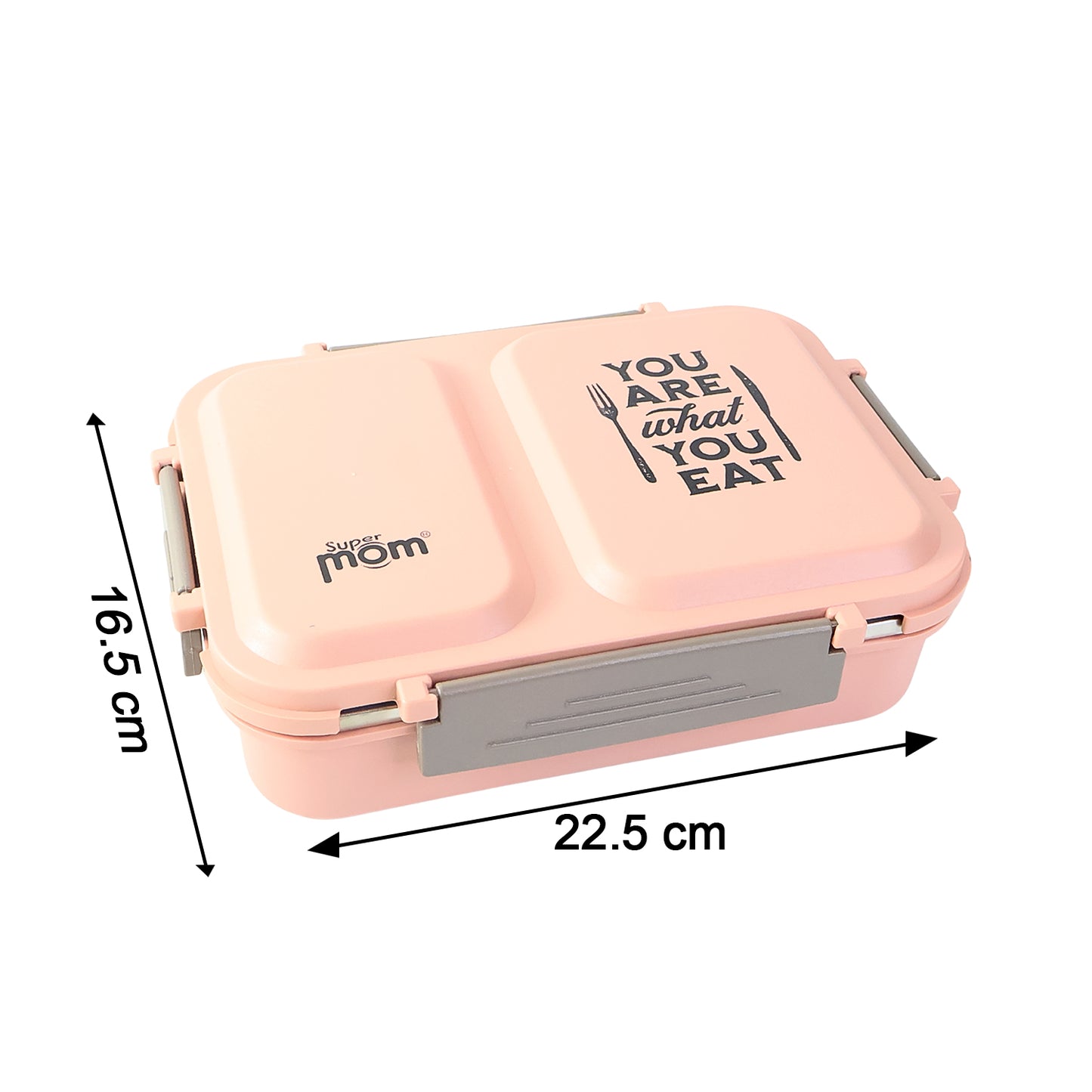 2 Compartment Stainless Steel Lunch Box with Insulated Lid - Leak Proof for Office & School - Happy Price - Image 3
