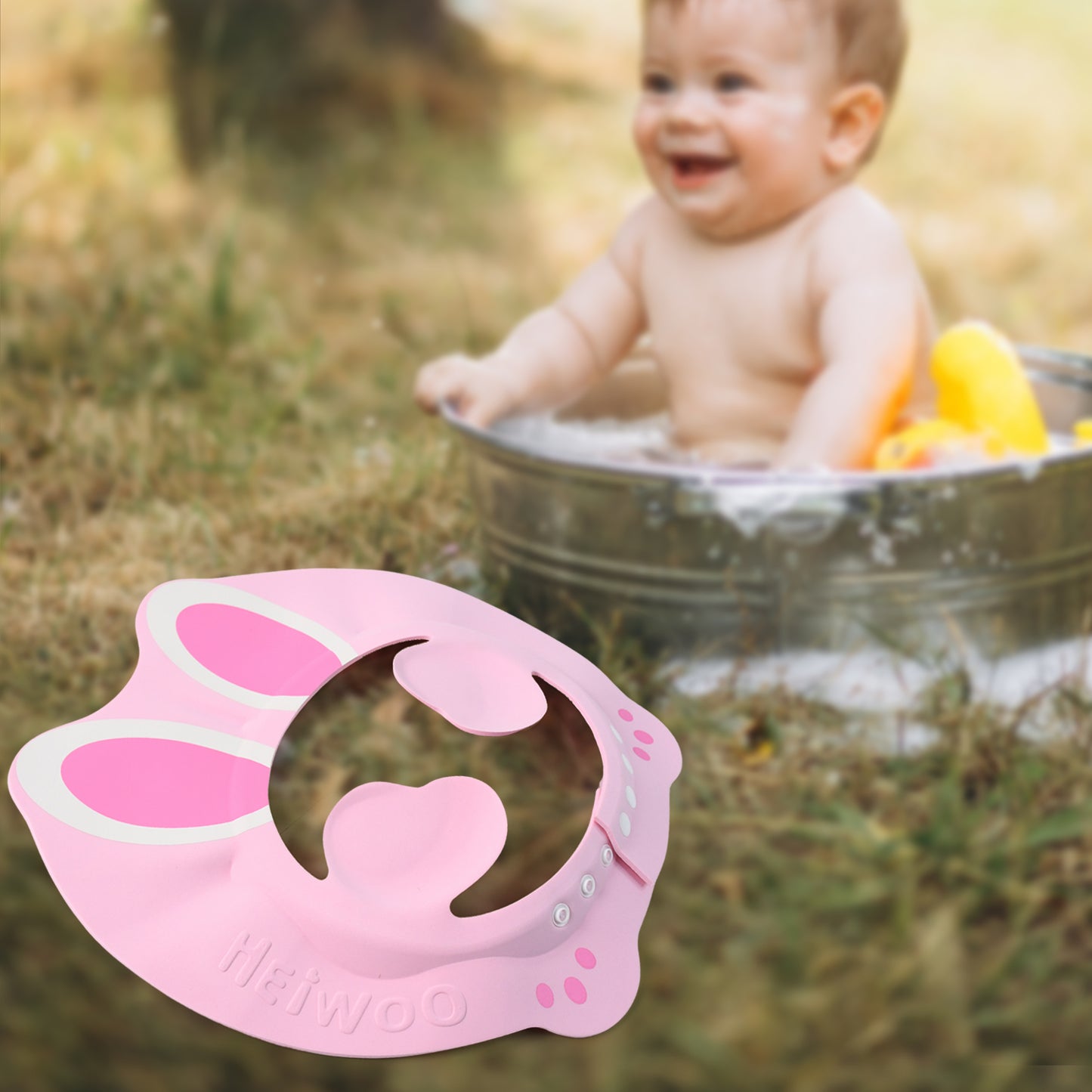 Adjustable Bunny Ear Baby Shower Cap (1 Pc) - Happy Price - Image 5