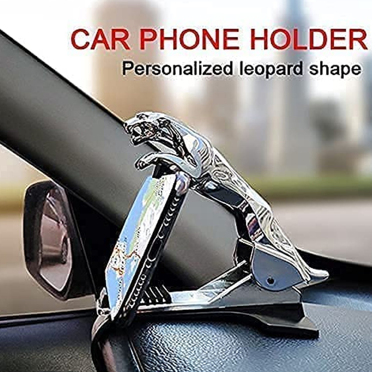 Jaguar Leopard Shape Plastic Phone Clip Mobile Phone Holder For Car Use - Happy Price - Image 4