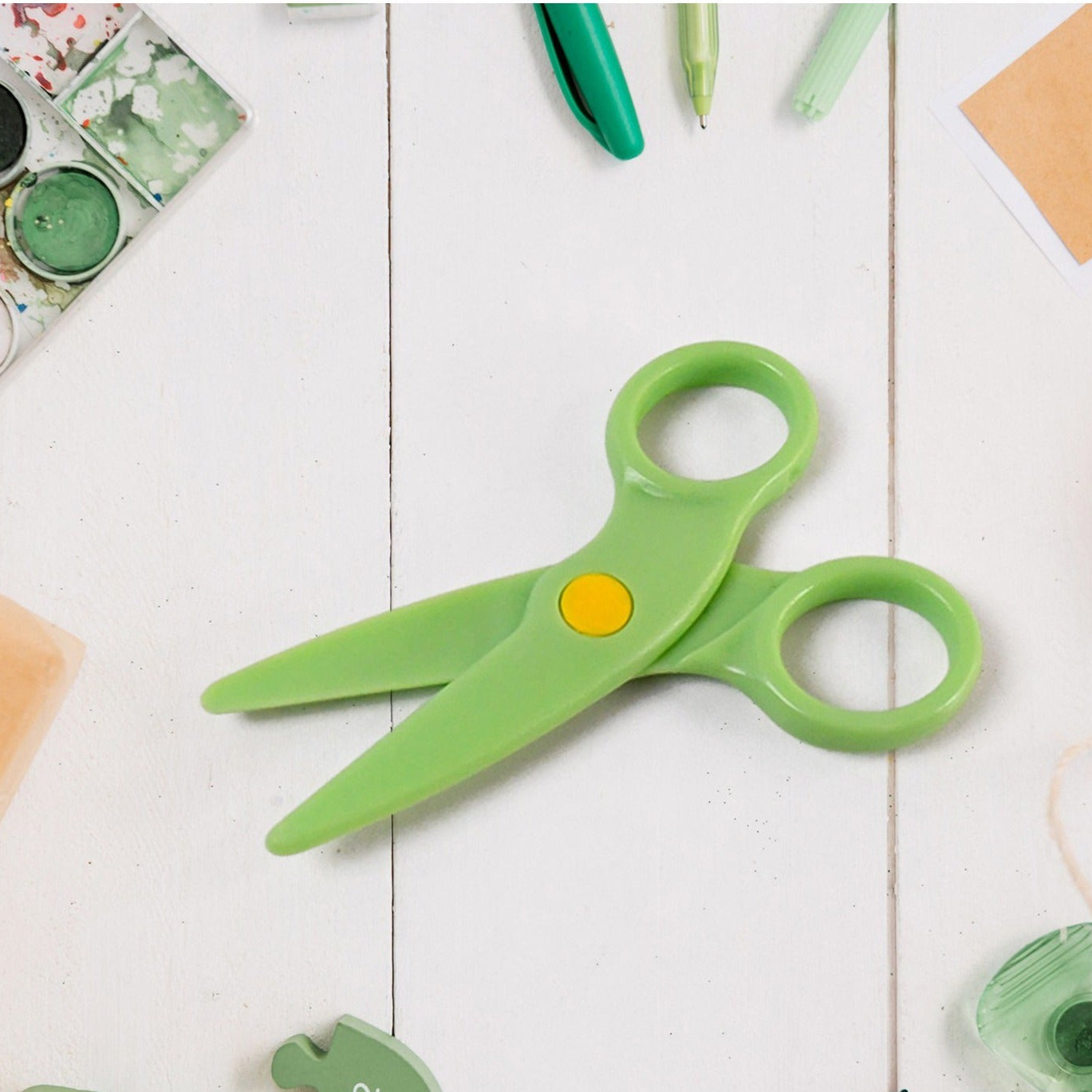 Plastic Safety Scissor Pre-school Training Scissors (1 Pc) - Happy Price - Image 1