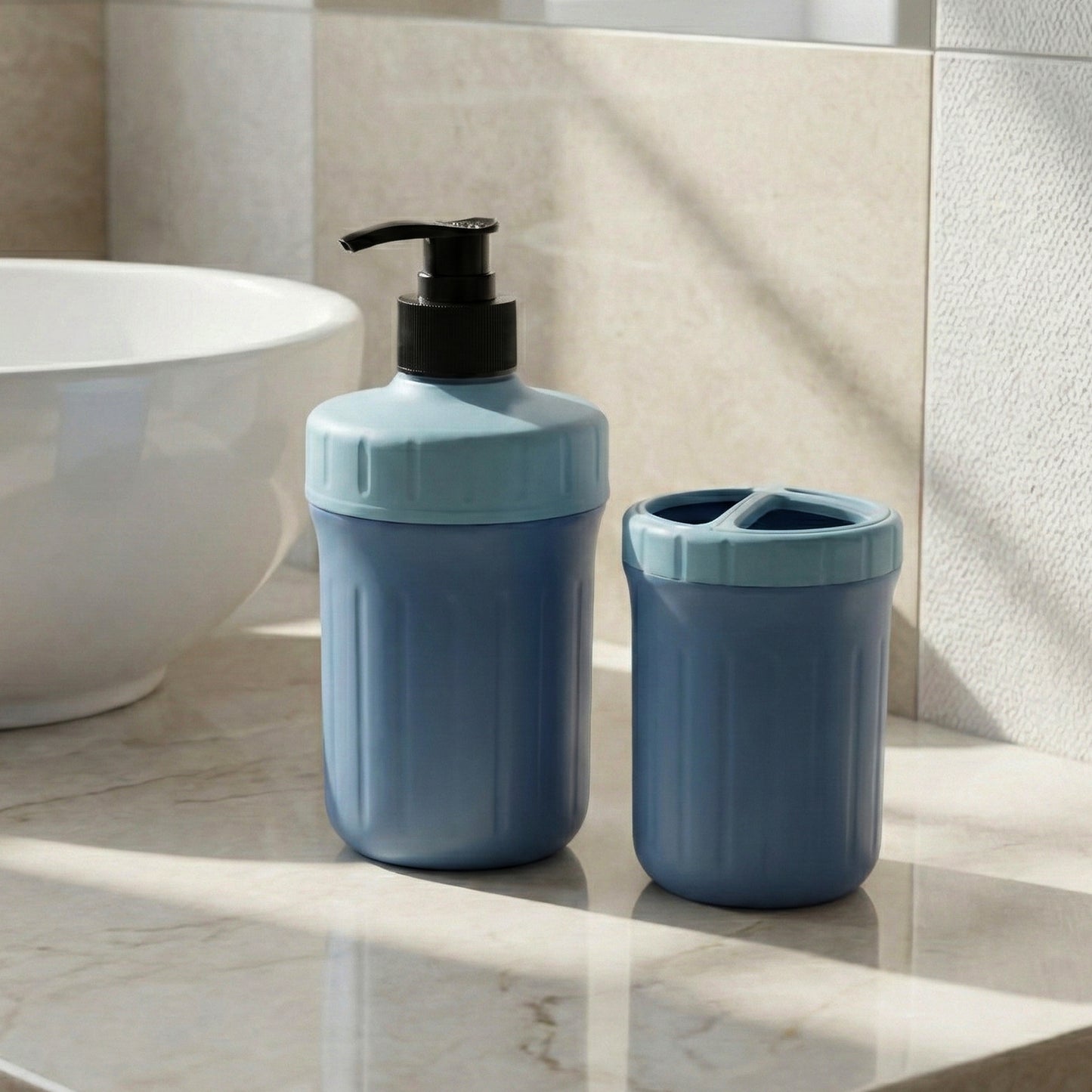 Multipurpose Soap Dispenser and Holder Set for Kitchen & Bathroom (1 Set) - Happy Price - Image 3