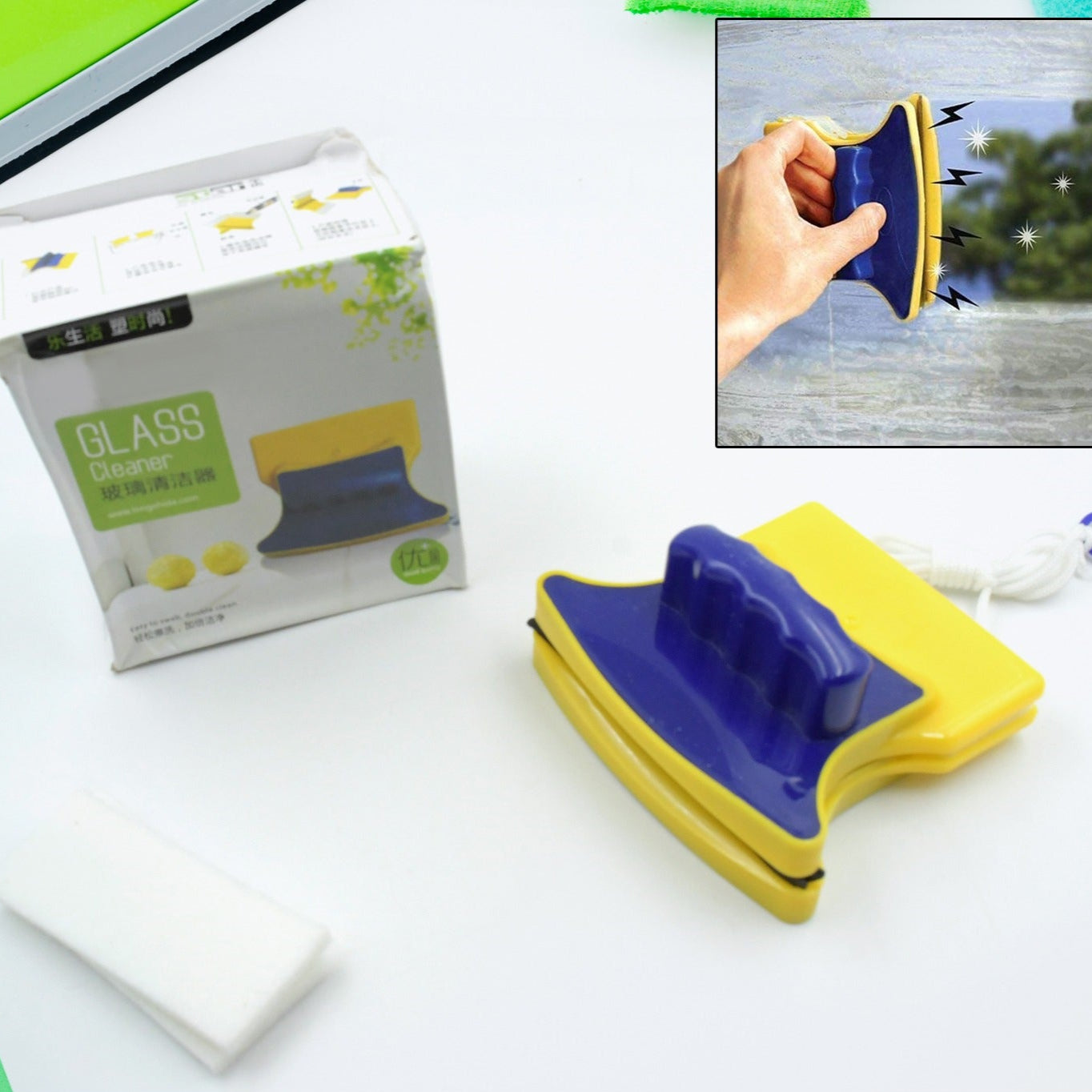 Window Cleaner Double-side Glazed Two Sided Glass Cleaner - Happy Price - Image 1