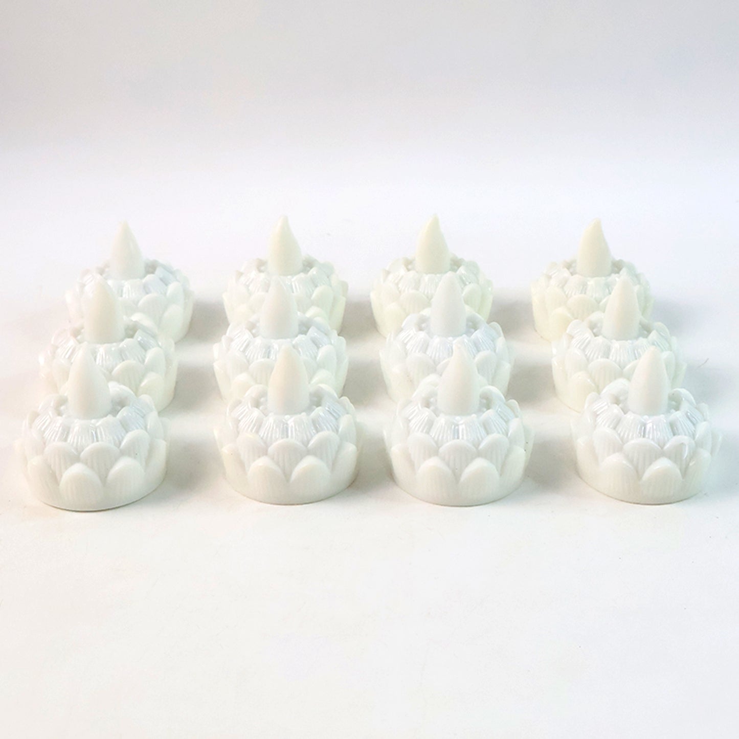 12 Pcs LED Floating Lotus Candles with Water Sensor - Flameless Decorative Lights - Happy Price - Image 2