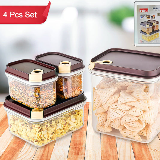 Ritu Push N Lock Airtight Food Storage Container Set (4 Pc) - Happy Price - Image 1