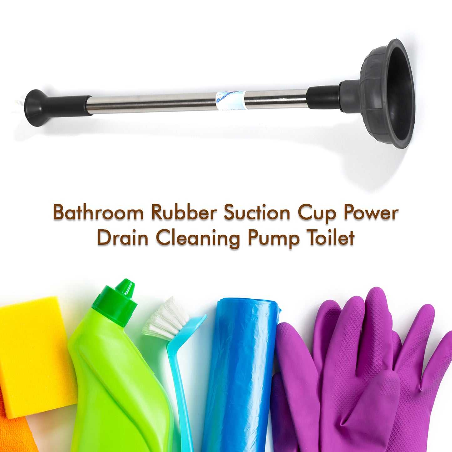 Drain Unblocker Cleaner Sink Plunger Cleaning Pump For Kitchen Sink Toilet Bathroomoilet_plunger_pump - Happy Price - Image 5