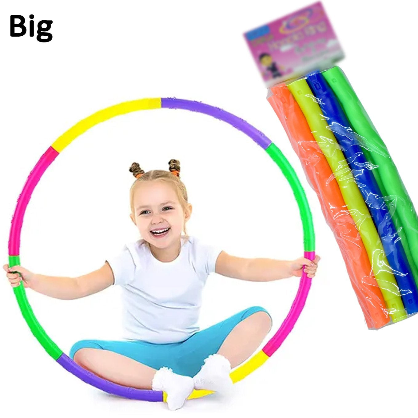 Hoops Hula Interlocking Exercise Ring For Fitness With Dia Meter Boys Girls And Adults - Happy Price - Image 1