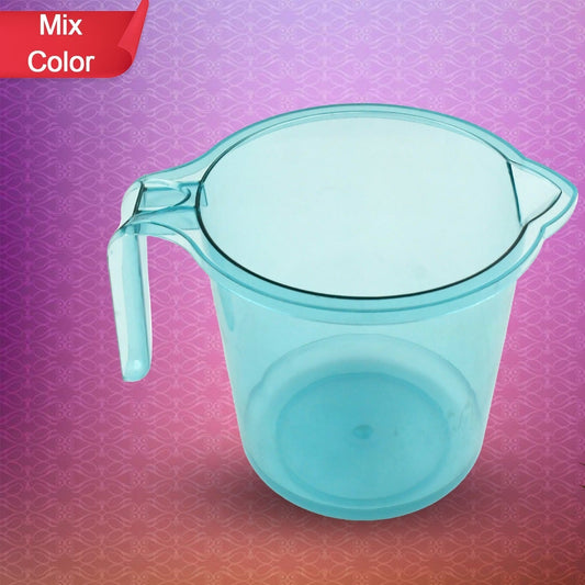 Durable Plastic Bathroom Mug - 1 Litre Capacity, PP Material, Assorted Colors (1 Pc) - Happy Price - Image 1