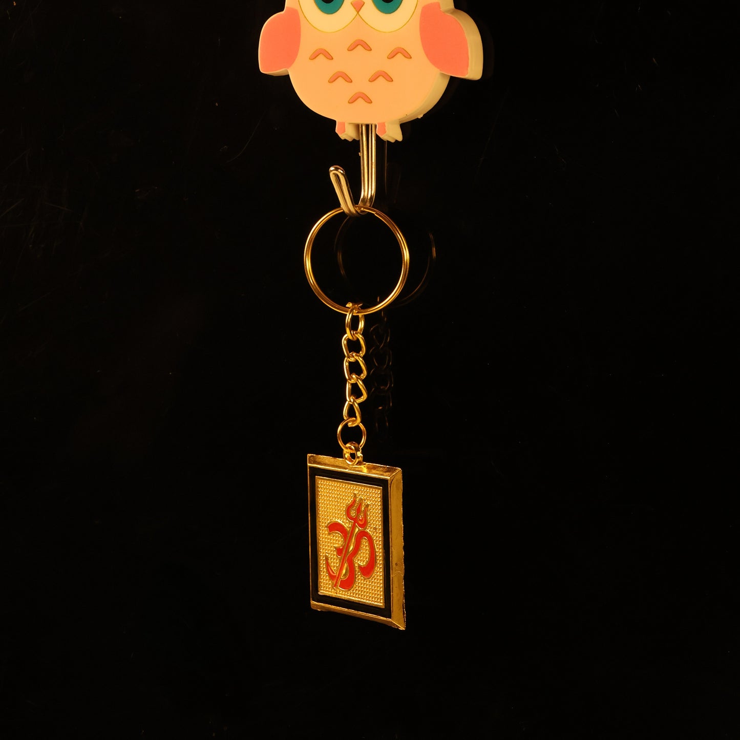 Om Trishul Golden Metal Keychain (1 Pc) - Spiritual Car Keyring - Happy Price - Image 6