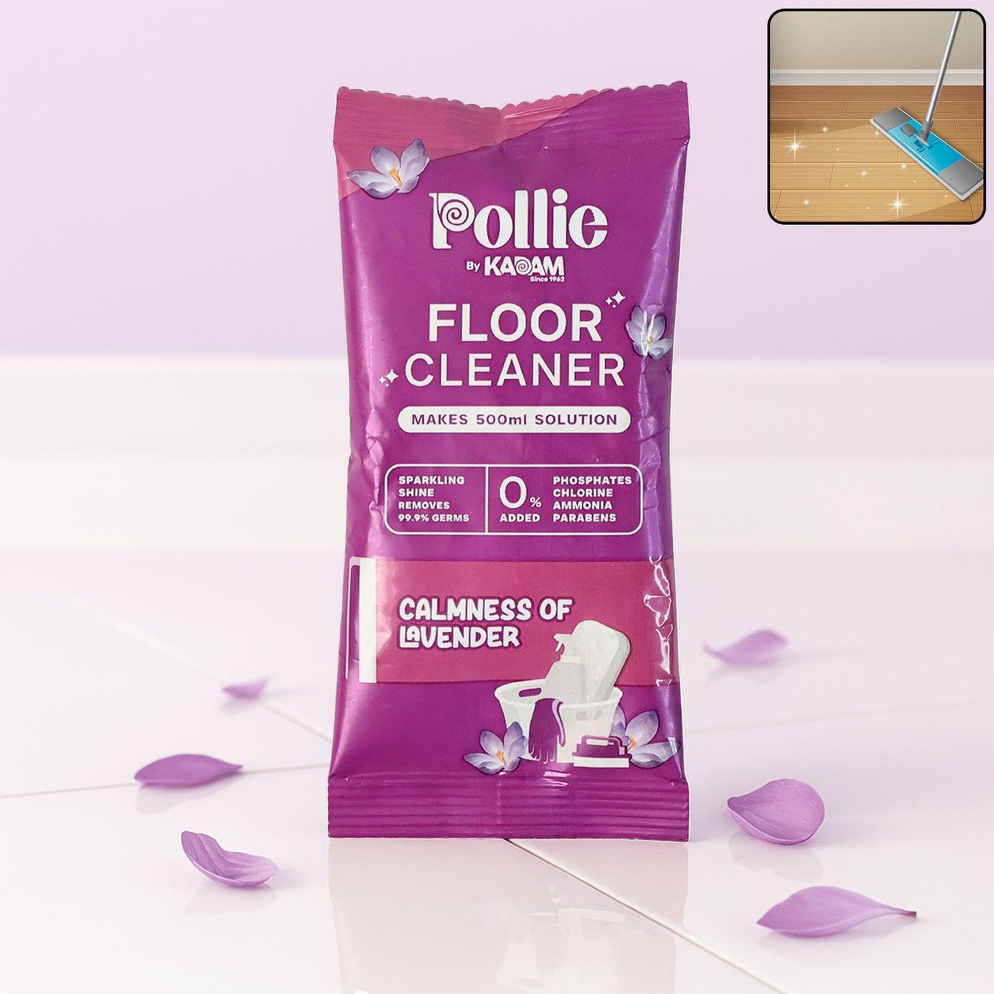 Pollic Kadam Concentrated Floor Cleaner Sachet - Lavender, 50 Gm - Happy Price - Image 7