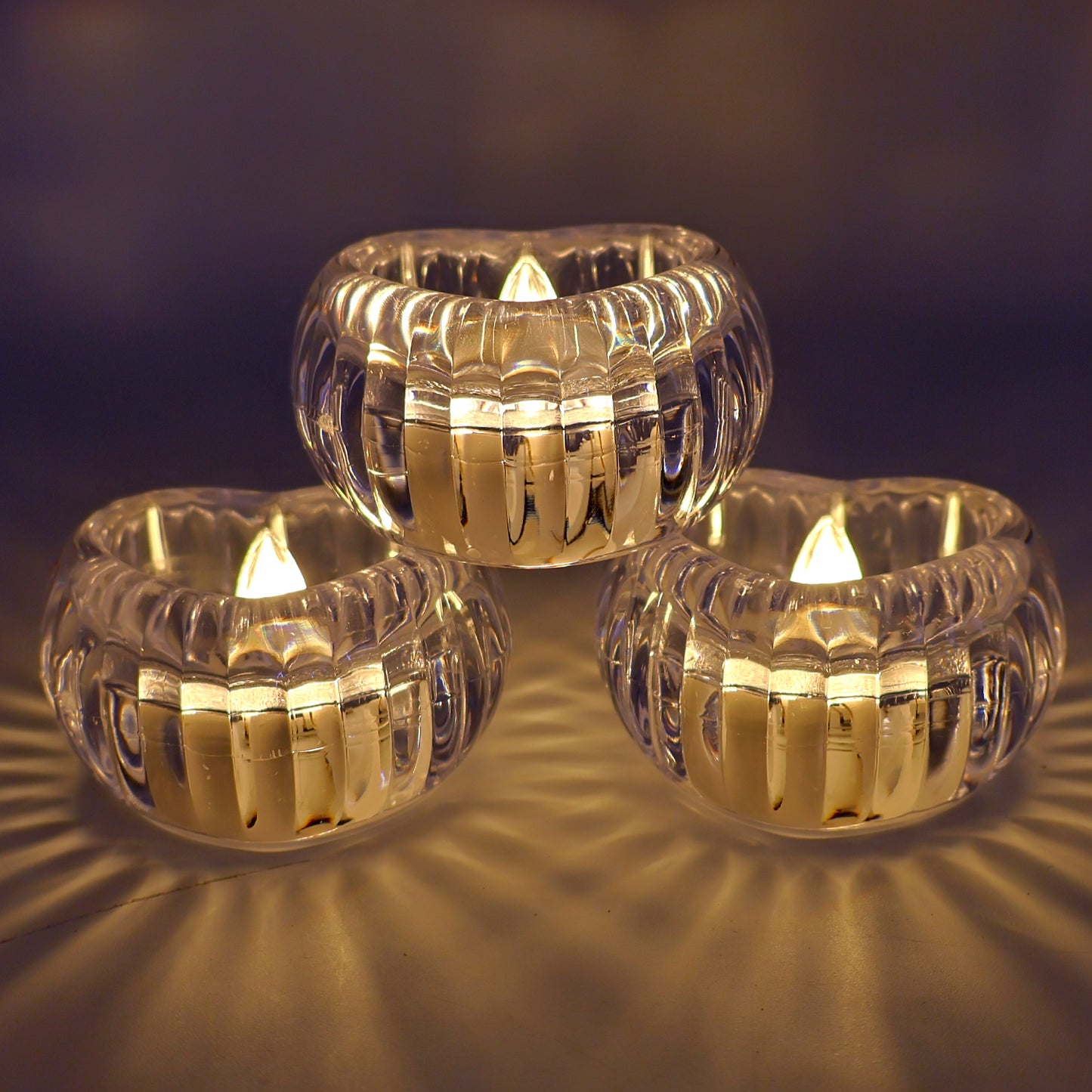 Set of 3 Heart-Shaped Flameless LED Candles - Crystal Effect Decorative Lights - Happy Price - Image 5