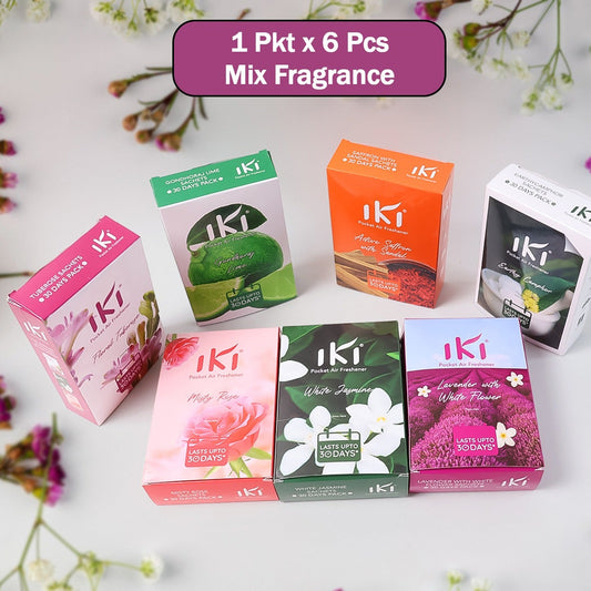 Pocket Air Freshener Pack - 6 Assorted Fragrance Pieces - Happy Price - Image 1