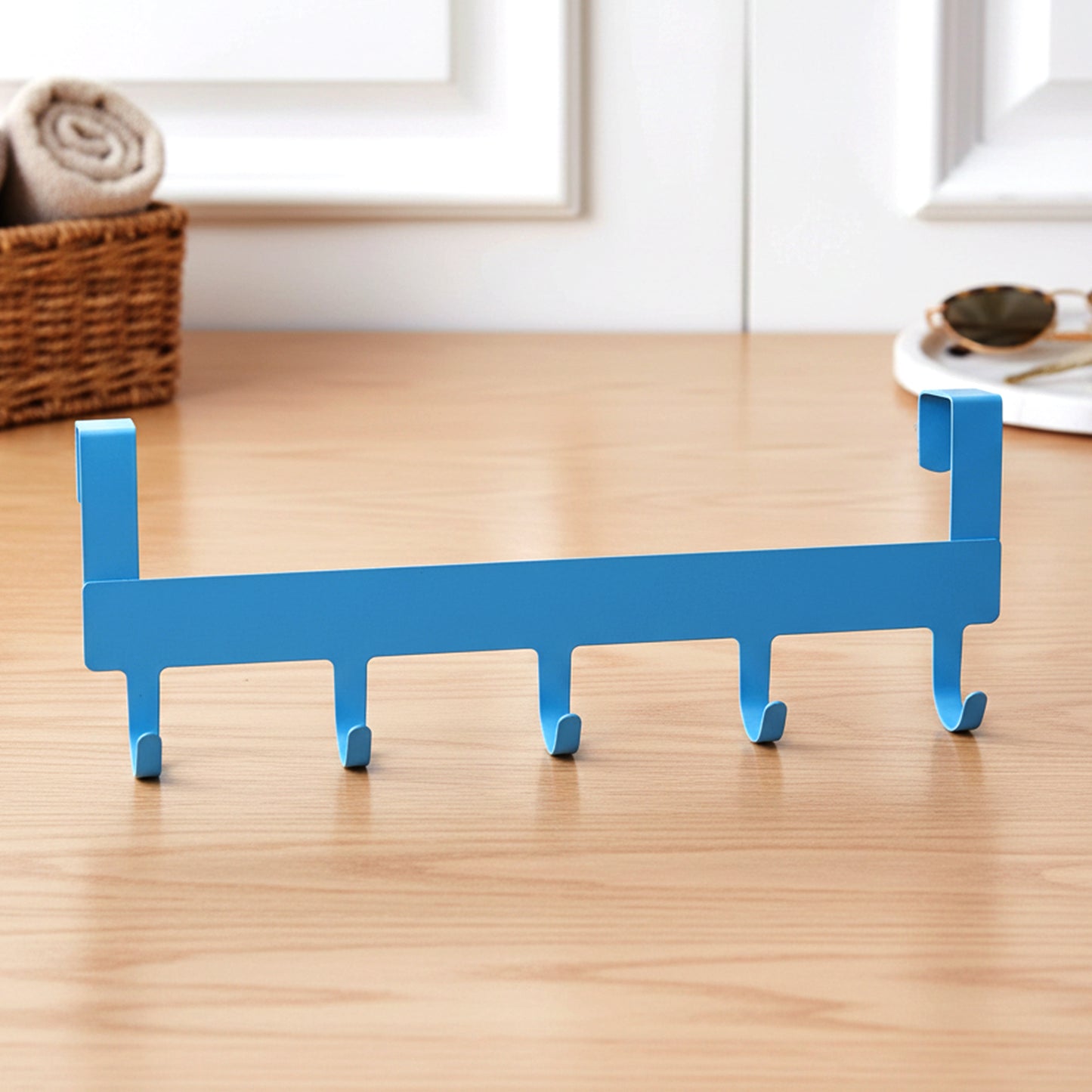 Metal Over-the-Door 5 Hook Rack (1 Pc) - Home & Office Organizer - Happy Price - Image 3