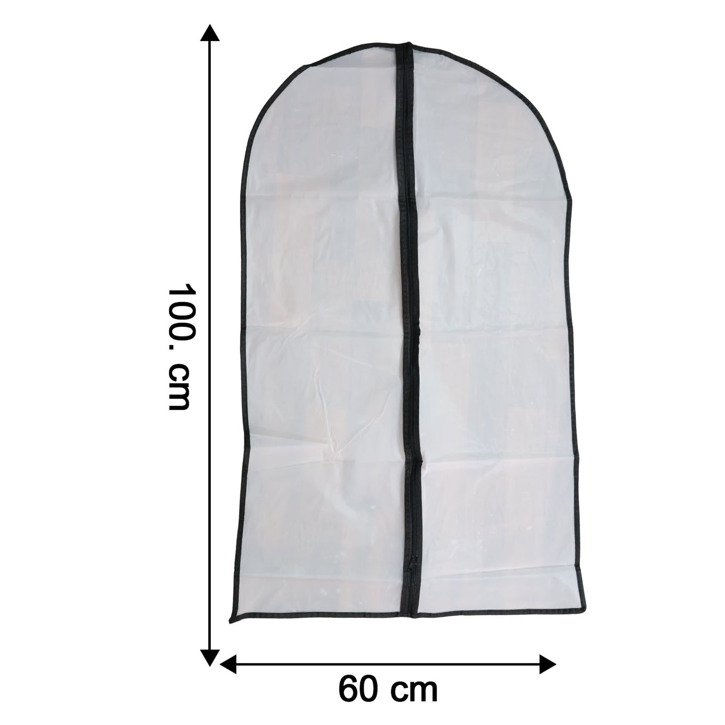 Large Transparent Garment Cover with Zipper - 100 x 60 cm, 1 Pc - Happy Price - Image 5