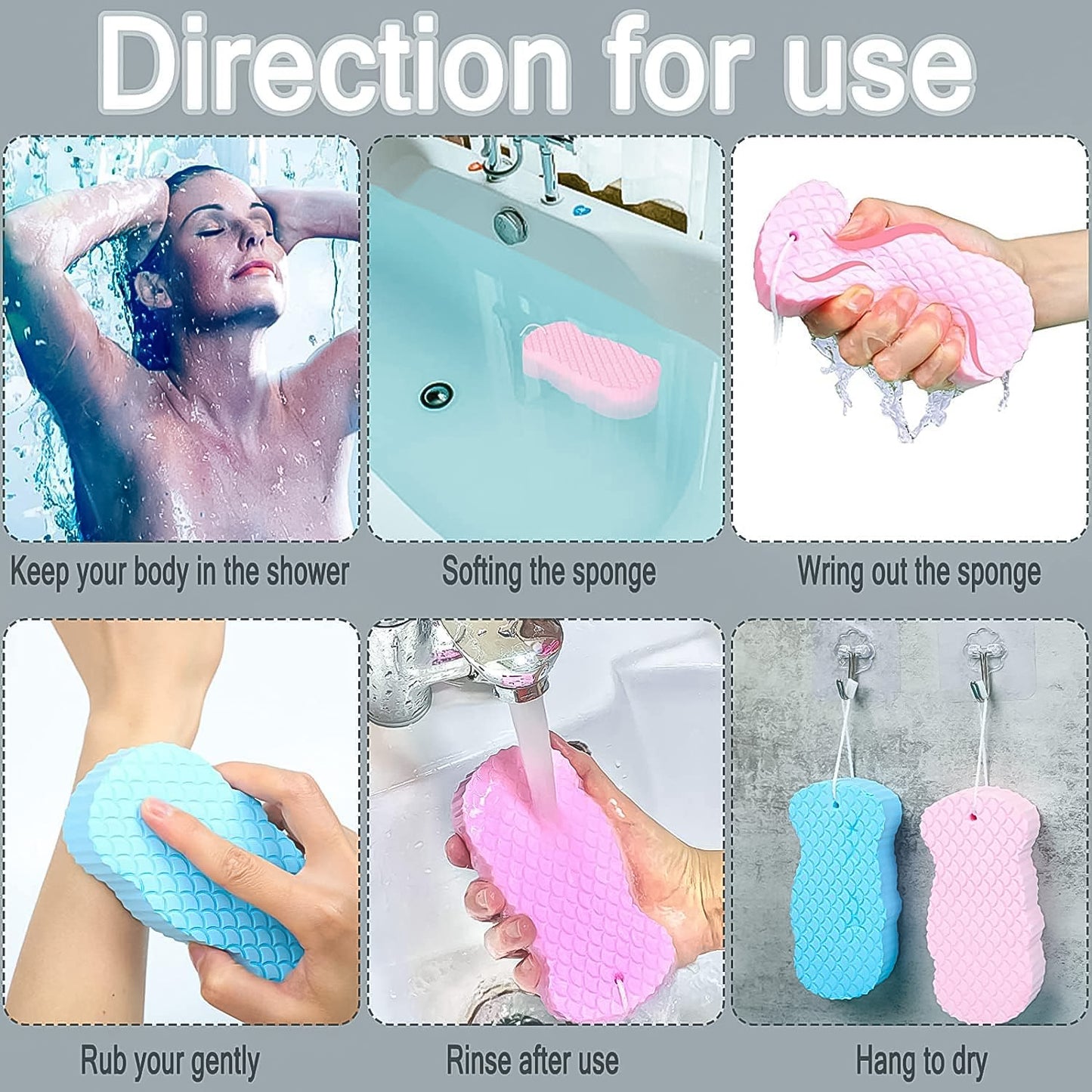 Ultra Soft Exfoliating Sponge for Body and Face | Dead Skin Remover - Happy Price - Image 4