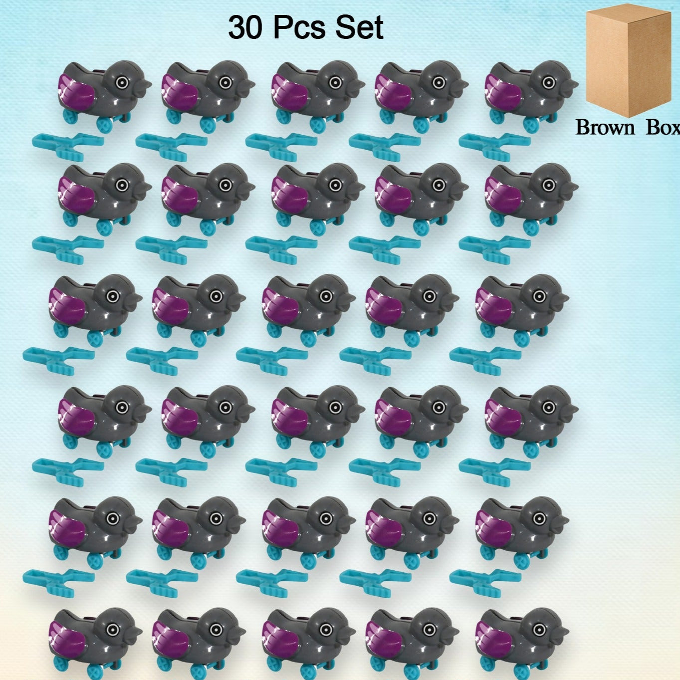 Small Push Back Duck Toy Ejectable Spring Tail Duck Small Diy Duck Toy - Happy Price - Image 1