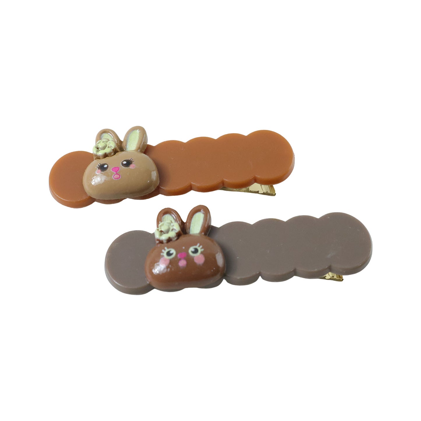 Cute Bunny Cartoon Hair Clips Set - 4 Pc Decorative Snap Clips for Girls & Women - Happy Price - Image 4