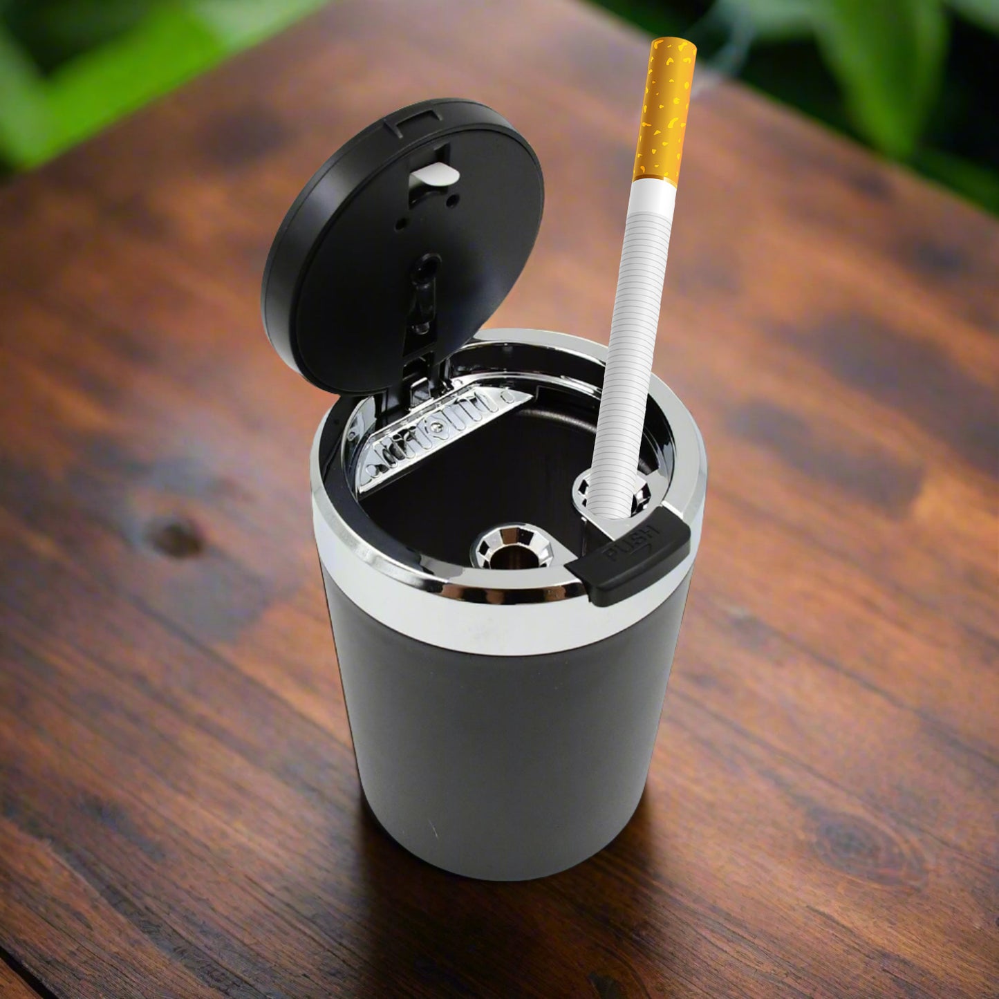Portable Car Ashtray With Lid And Blue Led Light (1 Pc) - Happy Price - Image 3