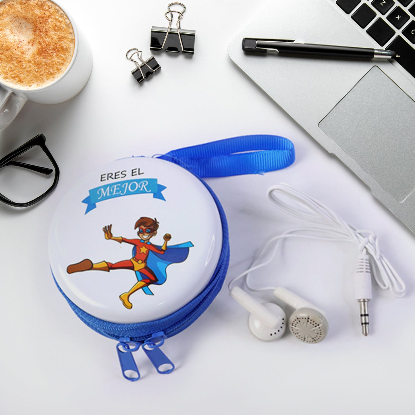 Kids Superhero Wired Earphones with Zipper Case (1 Pc Set) - Happy Price - Image 2