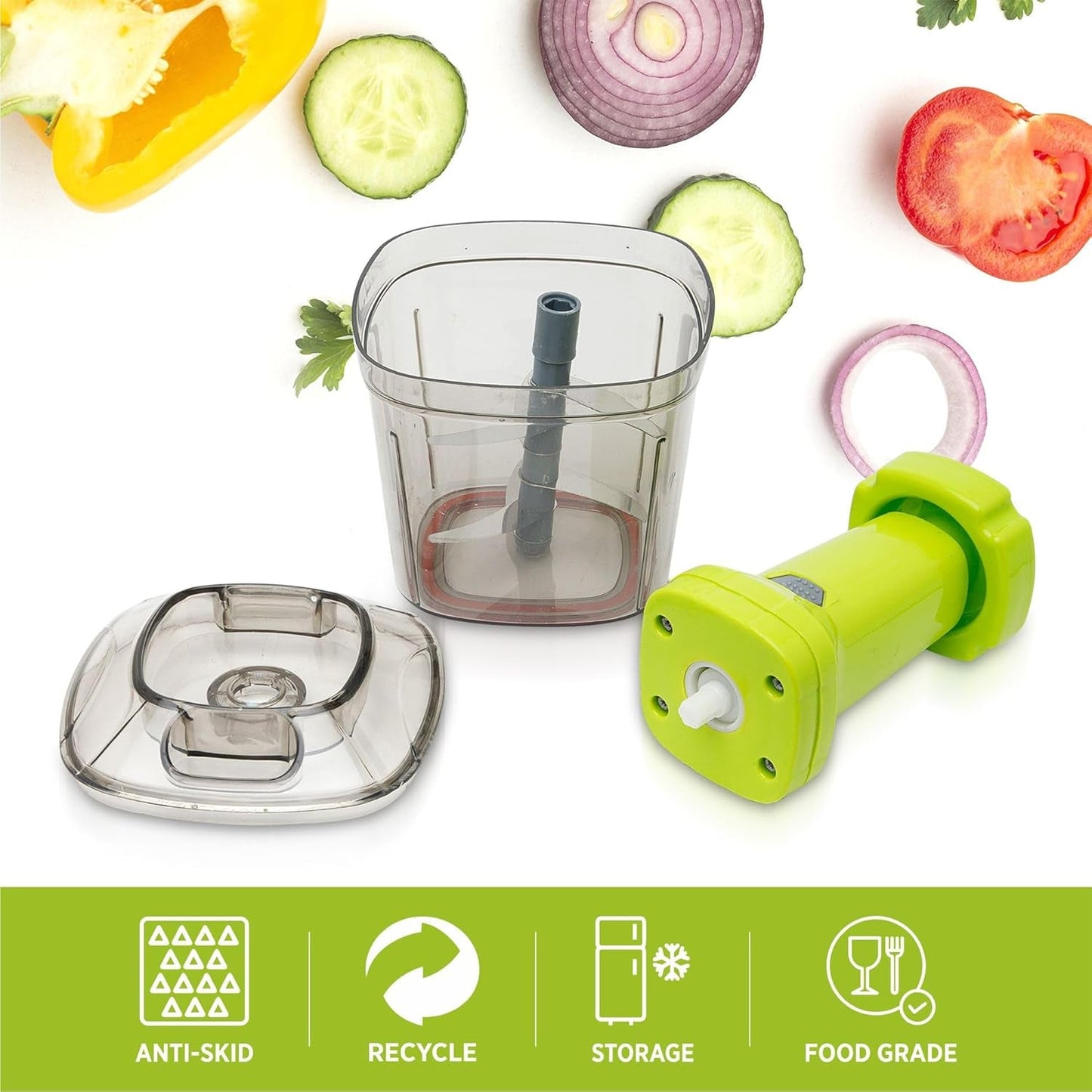2in1 Press Vegetable Choppers For Kitchen (1100 Ml) - Happy Price - Image 3
