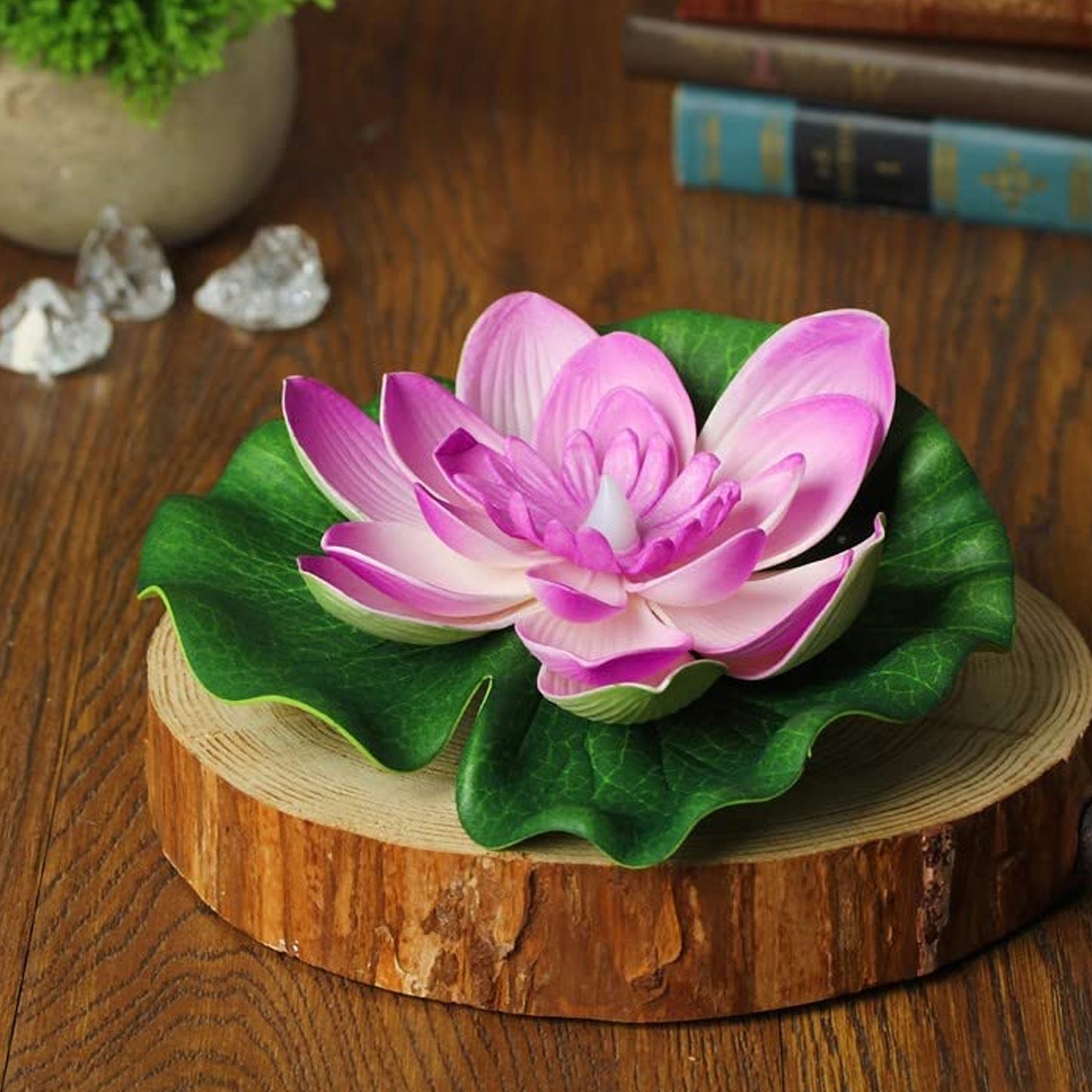 Water Floating Smokeless Candles  Lotus Flowers Sensor Led Tealight For Outdoor And Indoor Decoration - Pack Of 6 Candle Candle (Pack Of 6) - Happy Price - Image 6