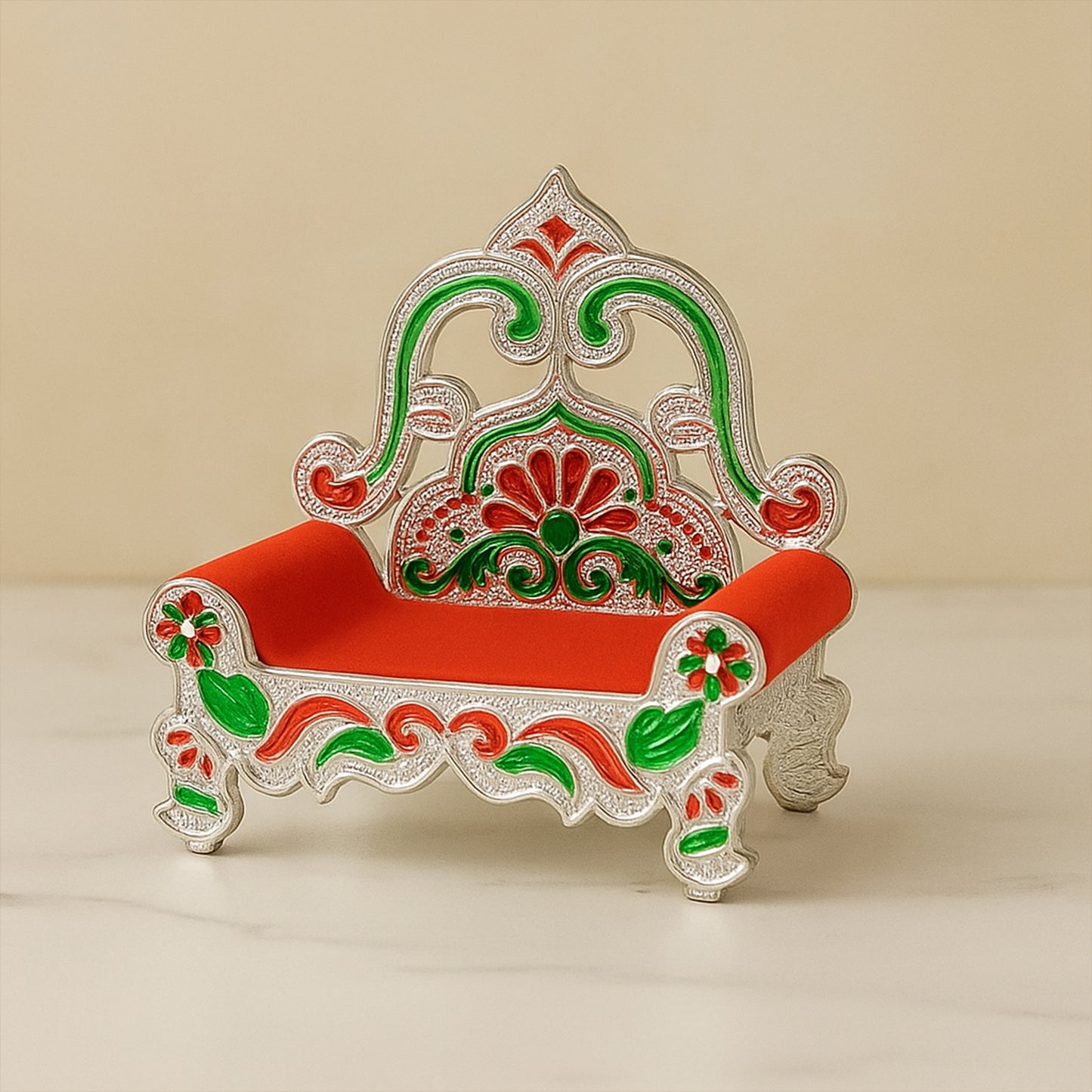 Plastic Decorative Small Singhasan For Laddu Gopal Krishna Ji Or Ganesha Idol (1 Pc) - Happy Price - Image 4