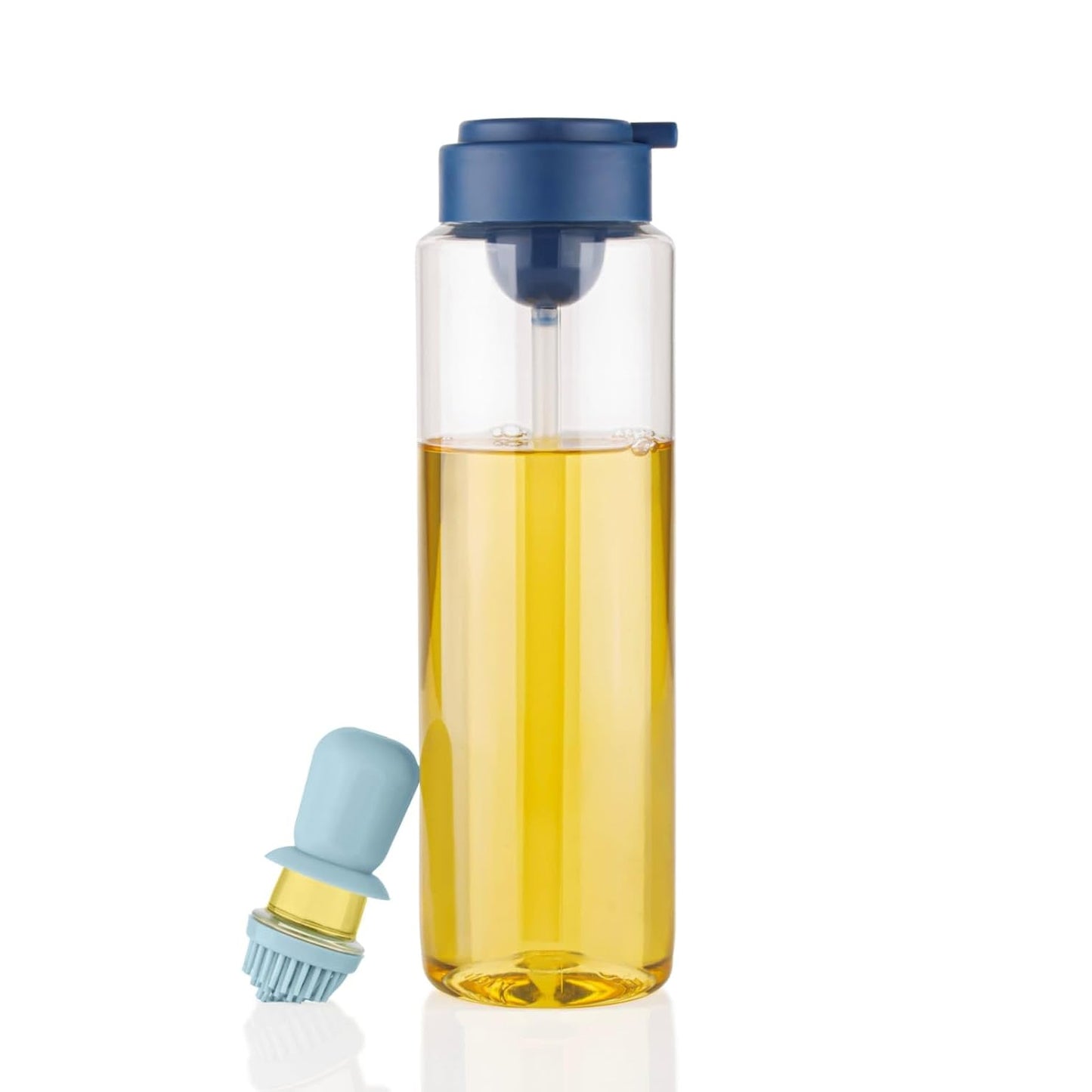 2 In 1 Transparent Oilar Dispenser With Silicone Oil Dropper Nozzle (1 Pc  With Brush  1 Ltr.) - Happy Price - Image 4