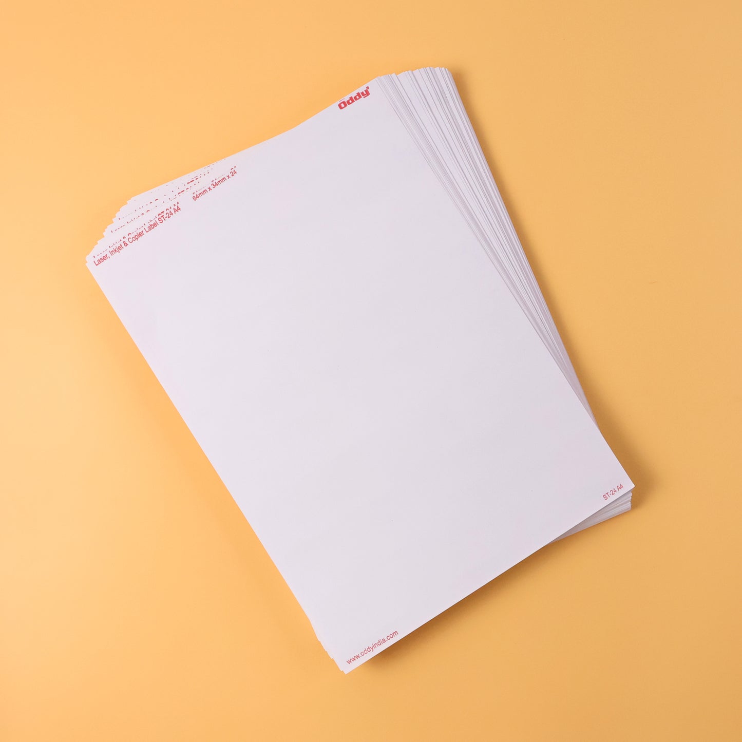 Oddy A4 Self-Adhesive Labels - 2400 Labels (100 Sheets, 24-Up) - Happy Price - Image 2