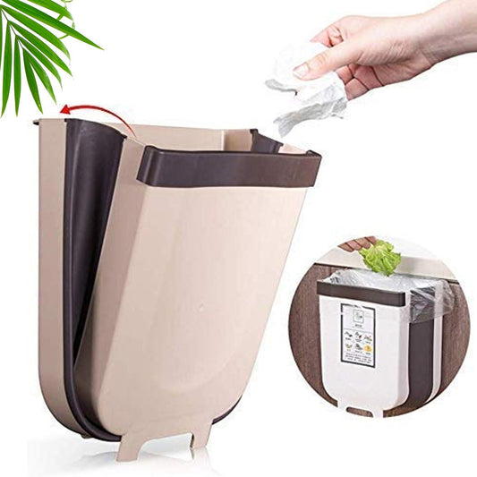 Collapsible Hanging Trash Bin for Kitchen Cabinet Doors - Portable Waste Container - Happy Price - Image 1