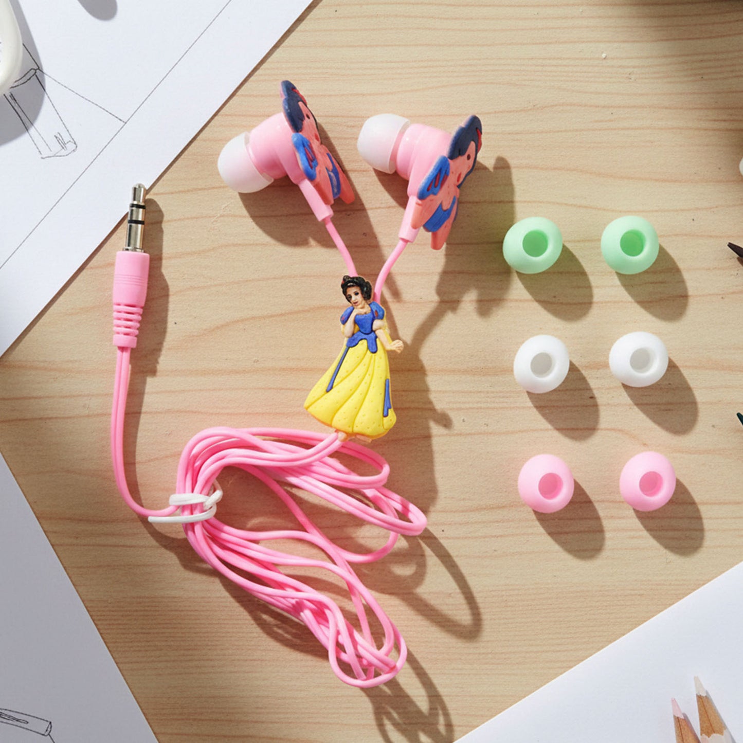 Cute Cartoon Wired In-Ear Earphones with 3.5mm Jack (1 Set) - Happy Price - Image 5