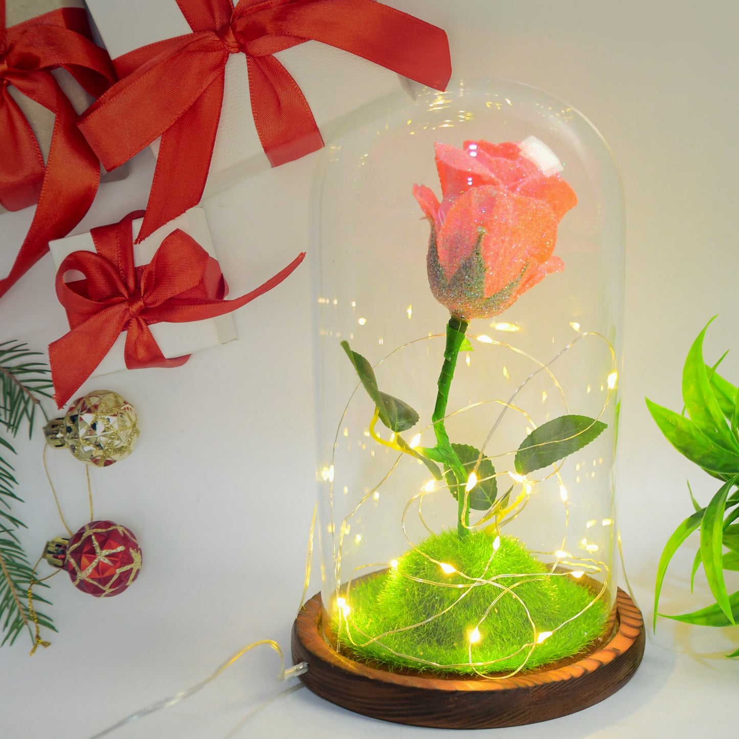 Glass Flower With Led Light Great Gift (1 Set) - Happy Price - Image 7