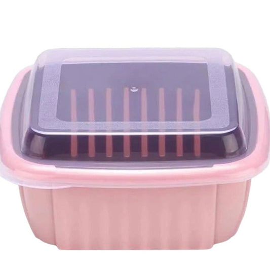 Double Layer Food Drainer Washing Basket With Collapsible Strainers Colander - Happy Price - Image 1