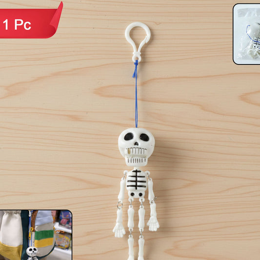 Hanging Skeleton Doll Keychain - Fun Bag Charm & Backpack Accessory (1 Pc) - Happy Price - Image 1