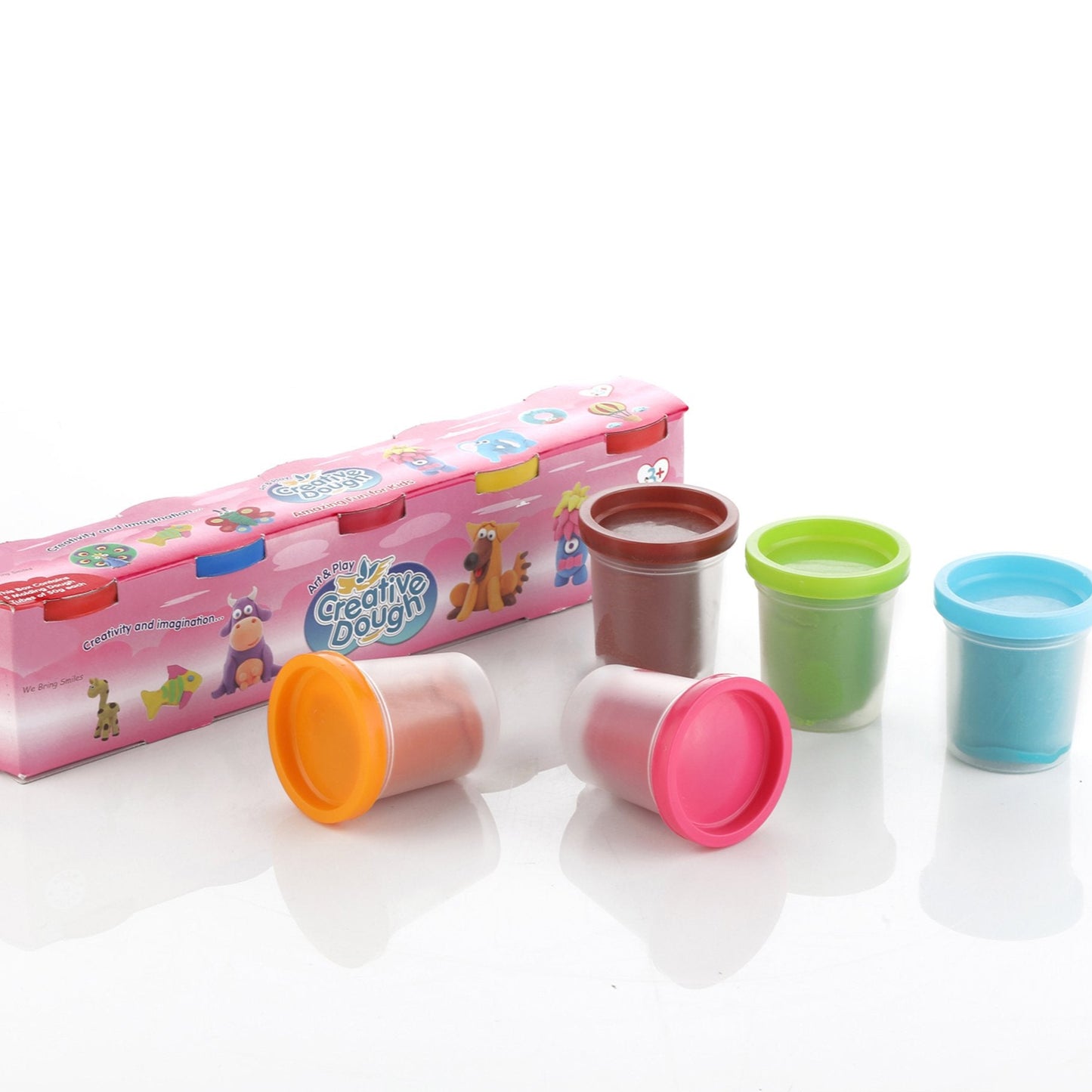 Non-toxic Creative 50 Dough Clay 5 Different Colors (Pack Of 5 Pcs) - Happy Price - Image 1
