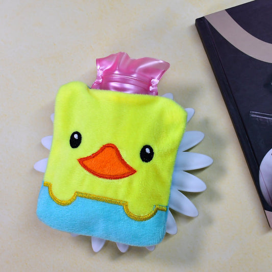 Yellow Duck Design Small Hot Water Bag With Cover For Pain Relief Neck Shoulder Pain And Hand Feet Warmer Menstrual Cramps. - Happy Price - Image 1