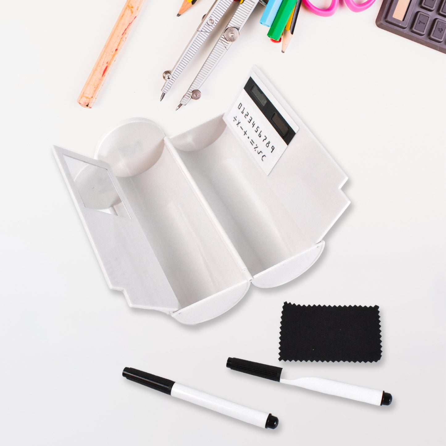 Small Multifunctional Fancy Pencil Box Double Sided Pencil Cases (1 Set) - Happy Price - Image 2