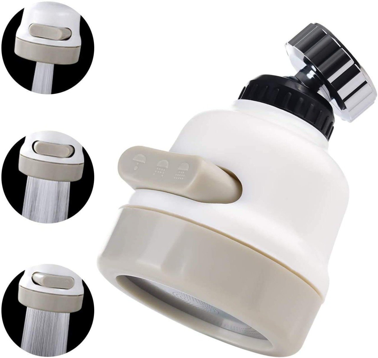 Rotatable Splash Proof 3 Modes Water Saving Nozzle Filter Faucet Sprayer - Happy Price - Image 5