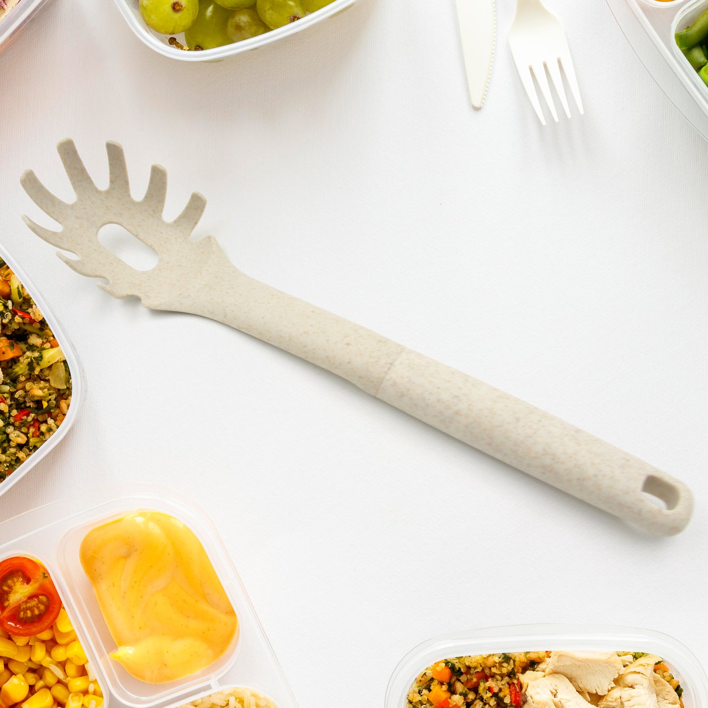 Plastick Kitchen Accessories Whisk  Pasta Spoon  Soup Spoon Heat Resistant  Non Stick Spoons Kitchen Cookware Items  (1 Pc ) - Happy Price - Image 6